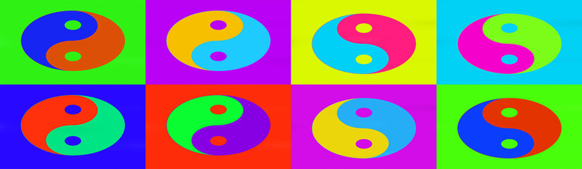 Digital art of the Yin Yang symbols