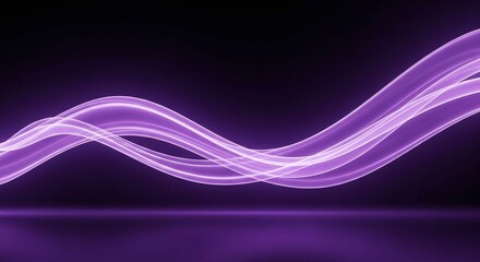 Ethereal Purple Waves Flow Gracefully Against A Deep Dark Background Embodying Fluidity And Modern
