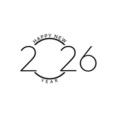 2026 happy new year vector design, eps illustration, happy new year background, 2026 number art, 