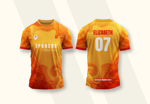 Editable Clean Football Jersey Design