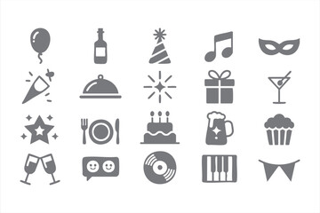Vector celebration symbols for birthdays, holidays, and events