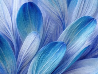 Dynamic Close-Up of Overlapping Blue Agapanthus Petals, Creating a Textured Background with Varying Shades and Flowing Lines