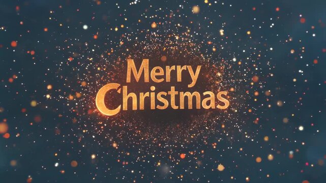 Christmas Particle Special Effects Text Background Christmas Golden Particle Wishes