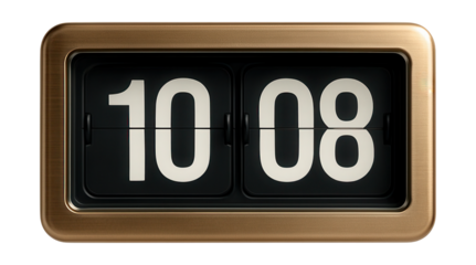 A retro digital flip clock perfect for an eclectic living room decor.