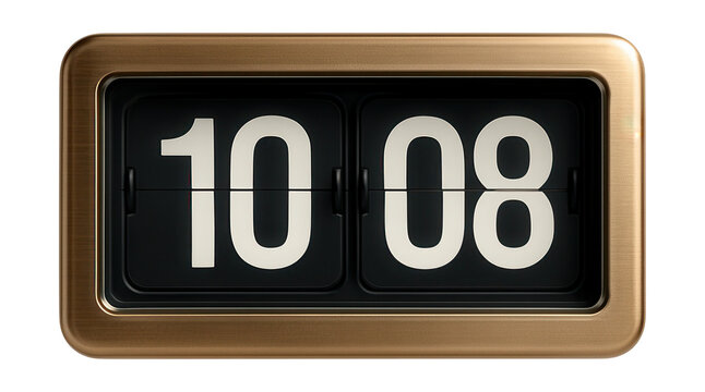 A retro digital flip clock perfect for an eclectic living room decor.