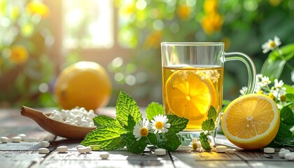 Refreshing Lemon Tea with Natural Remedies for Wellness.