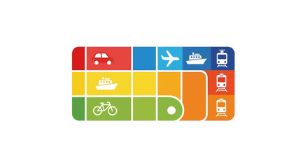 Transportation Modes - A Colorful Guide to Travel Options.