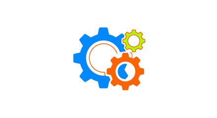 Three colorful gears icon representing mechanics and teamwork.