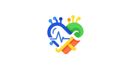 Abstract Heartbeat Medical Science Symbol.