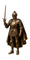 Fototapeta premium An elegant, vintage knight statue for a castle-themed living space.