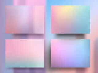 Abstract Gradient Blur Backgrounds Collection Subtle Hues Perfect for Presentations UI UX Design and Creative Visual Projects Rectangular Frames on Blurry Surface