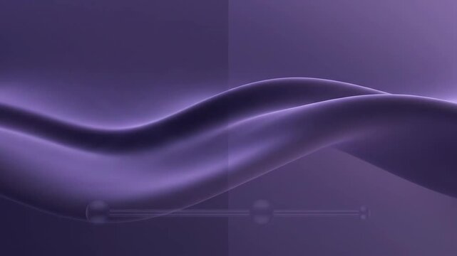 Abstract wellness visual of a split-screen, where a 'slider' calms a chaotic, fast (left) animation into a slow, indigo flow (right).
