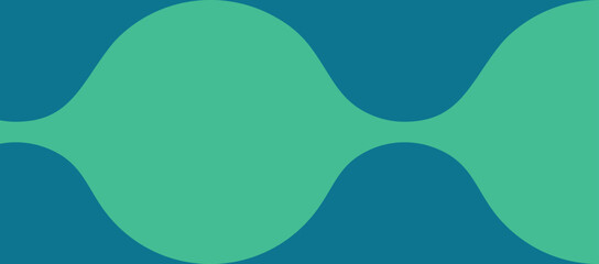 Teal Green Wave Geometric Background — Modern Minimal Vector Pattern with Curved Symmetrical Shapes for Abstract Design and Branding