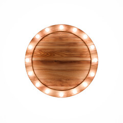 Wooden sign isolated on white