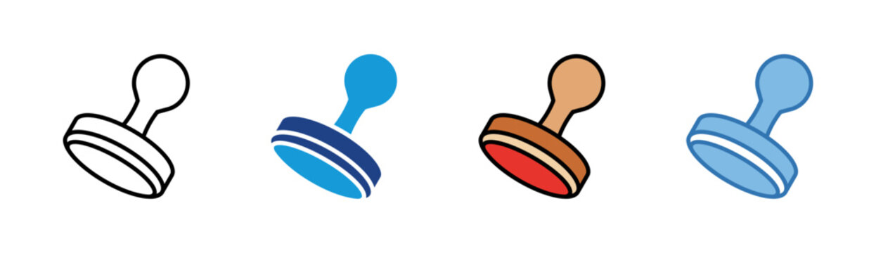 Approval icon set multiple style collection