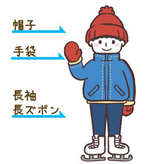 アイススケートの服装説明男の子のイラスト