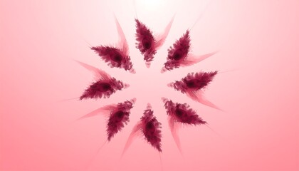 Minimalist Pink Floral Arrangement - A Delicate and Artistic Composition.