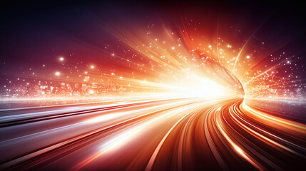 Red and orange dynamic blur curve