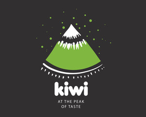 Creative vector kiwi fruit logo