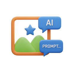 Creative AI art generation process visual with prompt and generation feedback, inspiring digital artistry and imagination