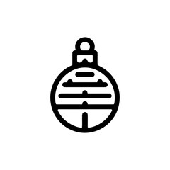 Christmas bauble icon in linear style