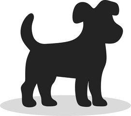 simple silhouette of a puppy