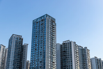 Obraz premium High-rise residential apartment buildings in cities