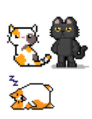 vector illustration of pixel art