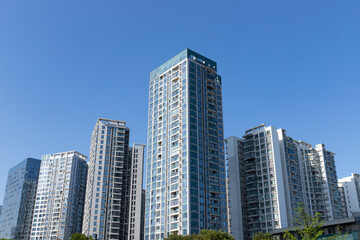 Obraz premium High-rise residential apartment buildings in cities