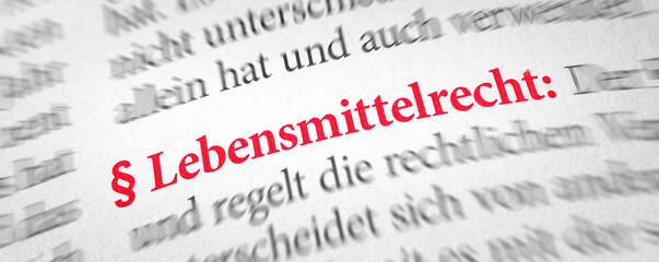  Wörterbuch mit dem Begriff Lebensmittelrecht