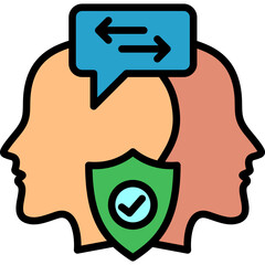 Defense Talks lineal color icon