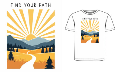 Mountain T Shirt Design