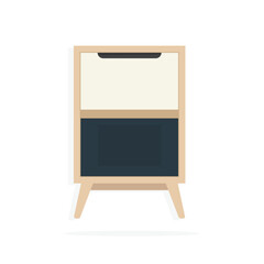 Illustration of Minimalist Small Cupboard Furniture in flat style.