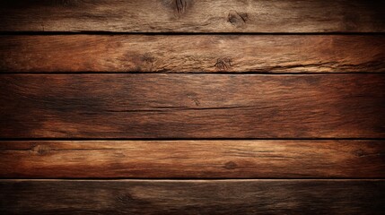 Fototapeta premium Rustic wooden texture background with rich brown tones, natural grain patterns, perfect for design, crafting, or interior decor projects and websites