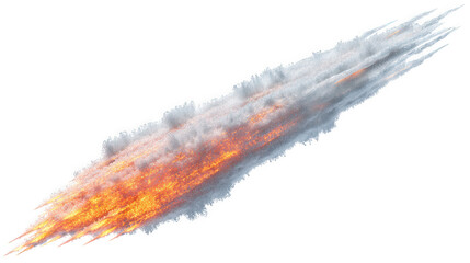 Witness the breathtaking phenomenon of a cosmic celestial event as a fiery meteor streaks across the atmosphere, creating a stunning visual display of intense energy and light