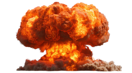 Witness the grandeur of an immense explosion, a fiery spectacle reminiscent of profound Cosmic and Celestial Events unfolding with dramatic intensity