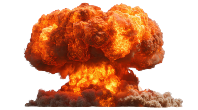 Witness the grandeur of an immense explosion, a fiery spectacle reminiscent of profound Cosmic and Celestial Events unfolding with dramatic intensity