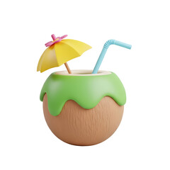 coconut cocktail with coconut