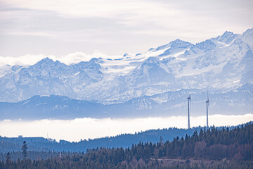 Alpenpanorama Berner Alpen Schweiz Vom