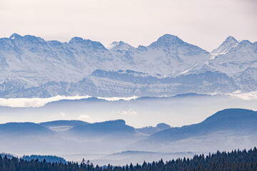 Alpenpanorama Berner Alpen Schweiz Vom