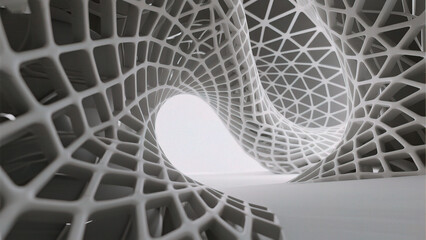Abstract geometric tunnel structure