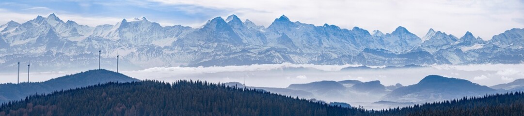 Alpenpanorama Berner Alpen Schweiz Vom