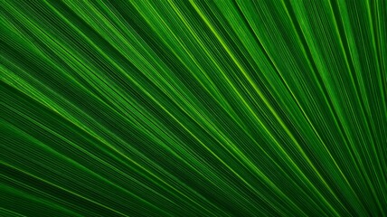 Radiant green palm leaf with vivid veins. Artificial intelligence image