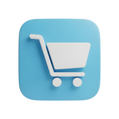 Modern shopping cart icon symbolizing online retail and e-commerce convenience for digital marketing