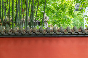 The background of the courtyard wall of traditional Chinese ancient-style architecture