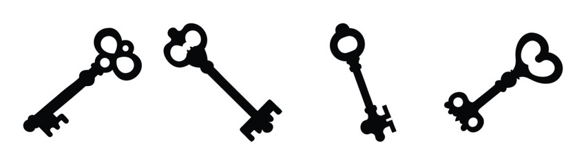 Unlocking the past vintage key collection antique skeleton keys for security and mystery concept