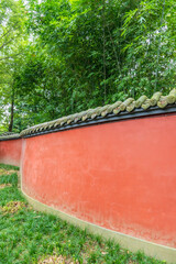 The background of the courtyard wall of traditional Chinese ancient-style architecture