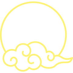 Chinese Cloud Line Frame