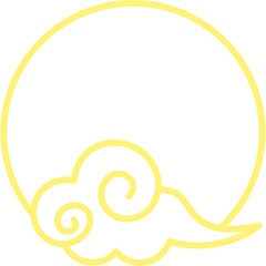 Chinese Cloud Line Frame