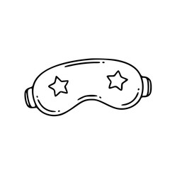 Sleep mask with stars minimal icon